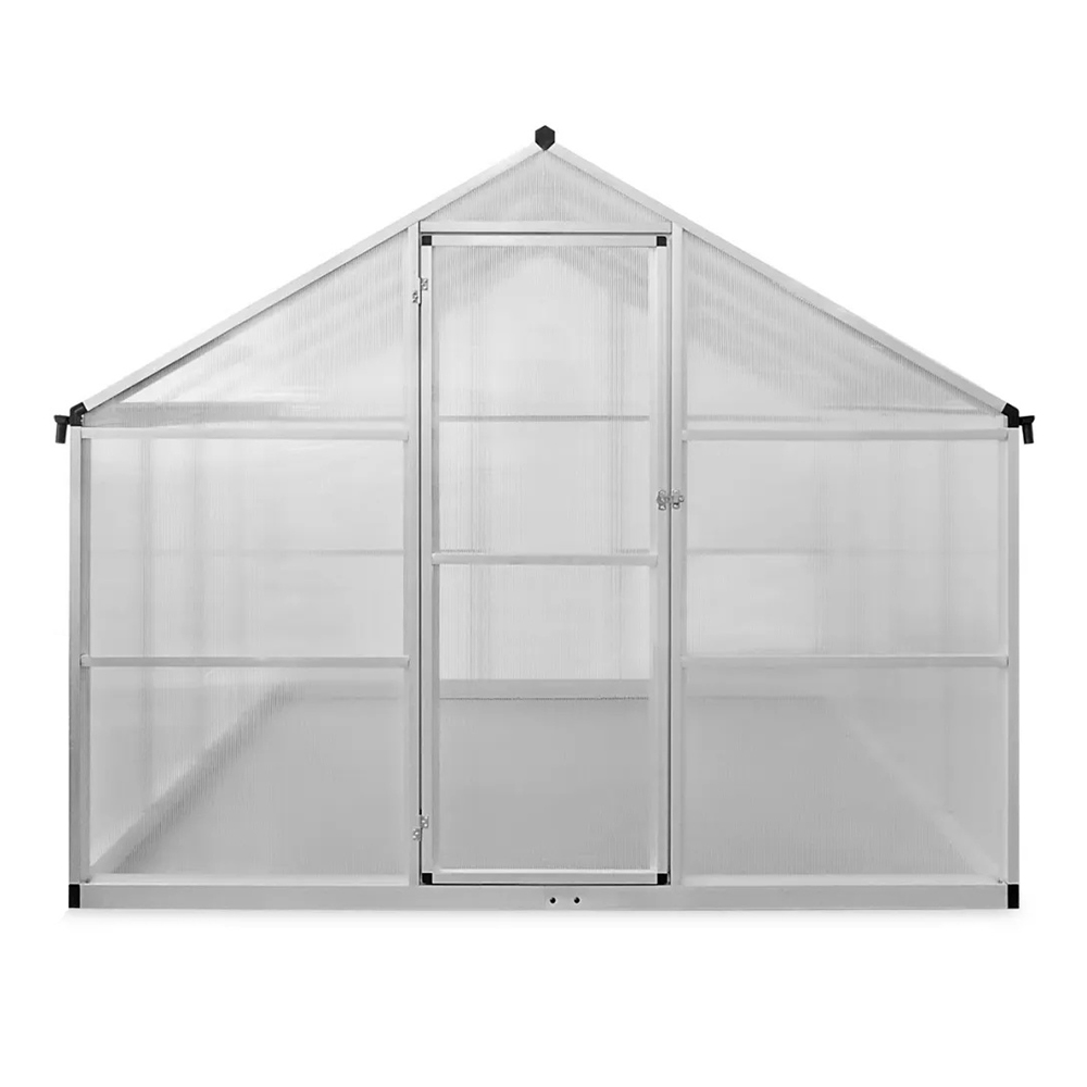 250-7 422x250x195cm Aluminium Single Hinged Door Walk-in Polycarbonate Greenhouse