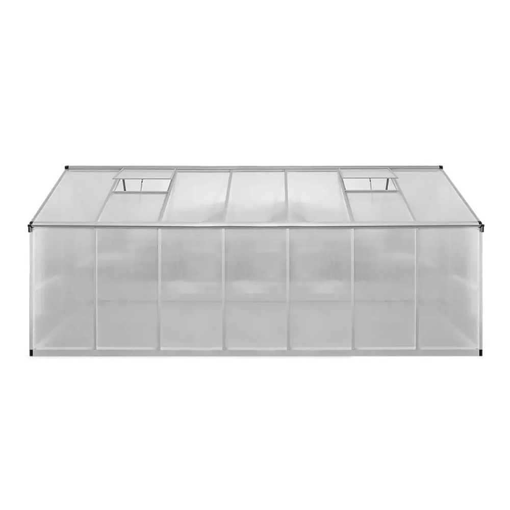 250-7 422x250x195cm Aluminium Single Hinged Door Walk-in Polycarbonate Greenhouse