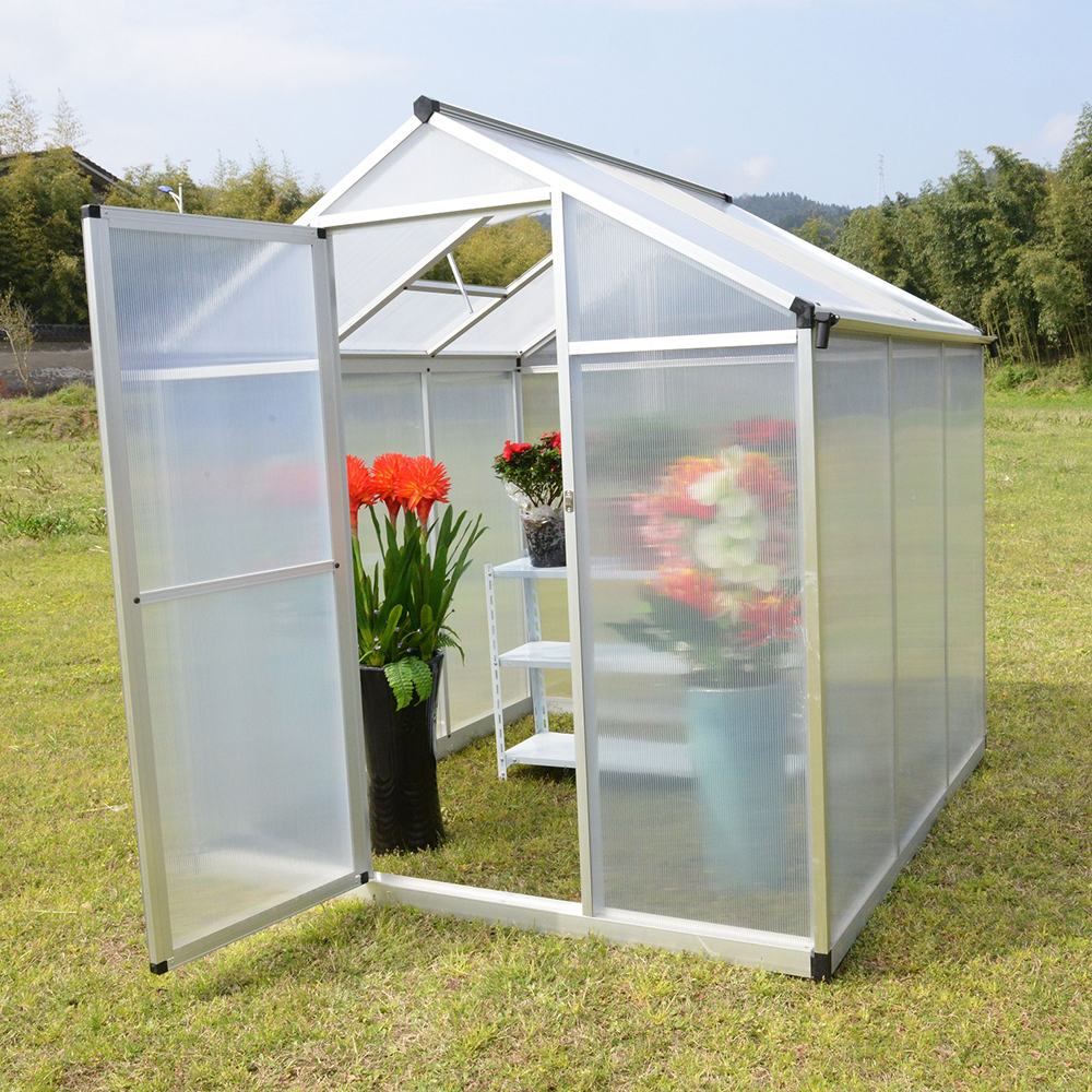 190-3 182x190x195cm  Single Hinged Door Garden Walk-in Greenhouse