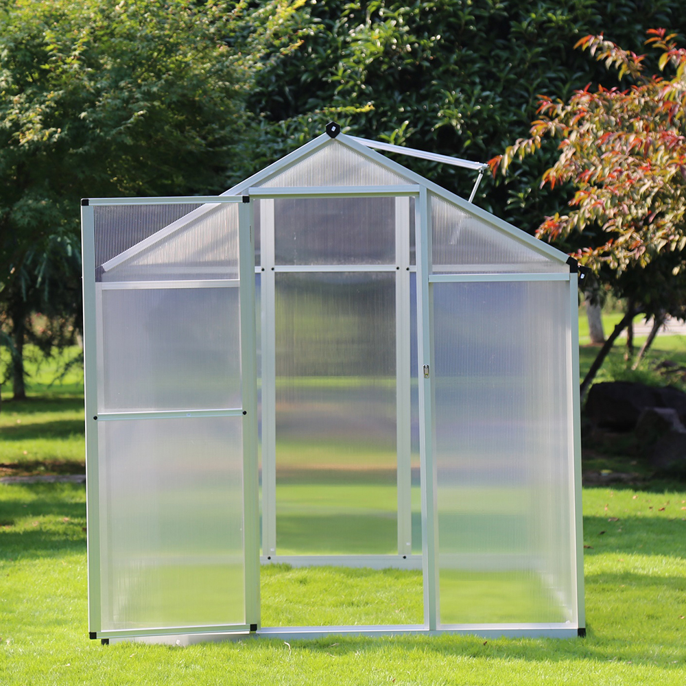 190-4 242x190x195cm Transparent Plant Single Hinged Door Green House