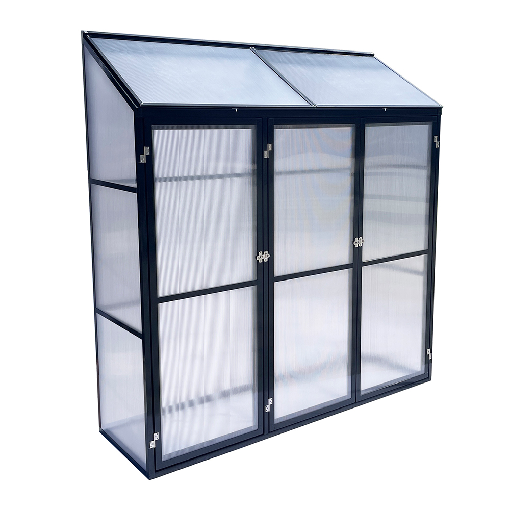 LB-LG-02 180x52x190cm Outdoor Aluminum Frame Lean-to Green House