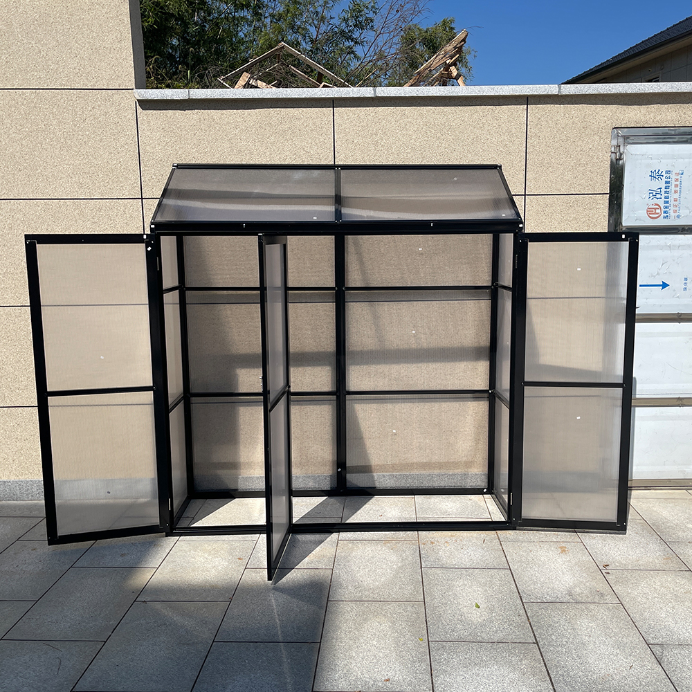 LB-LG-02 180x52x190cm Outdoor Aluminum Frame Lean-to Green House